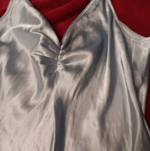 Beautiful baby blue blue, speggetti straps silk like nightgown.